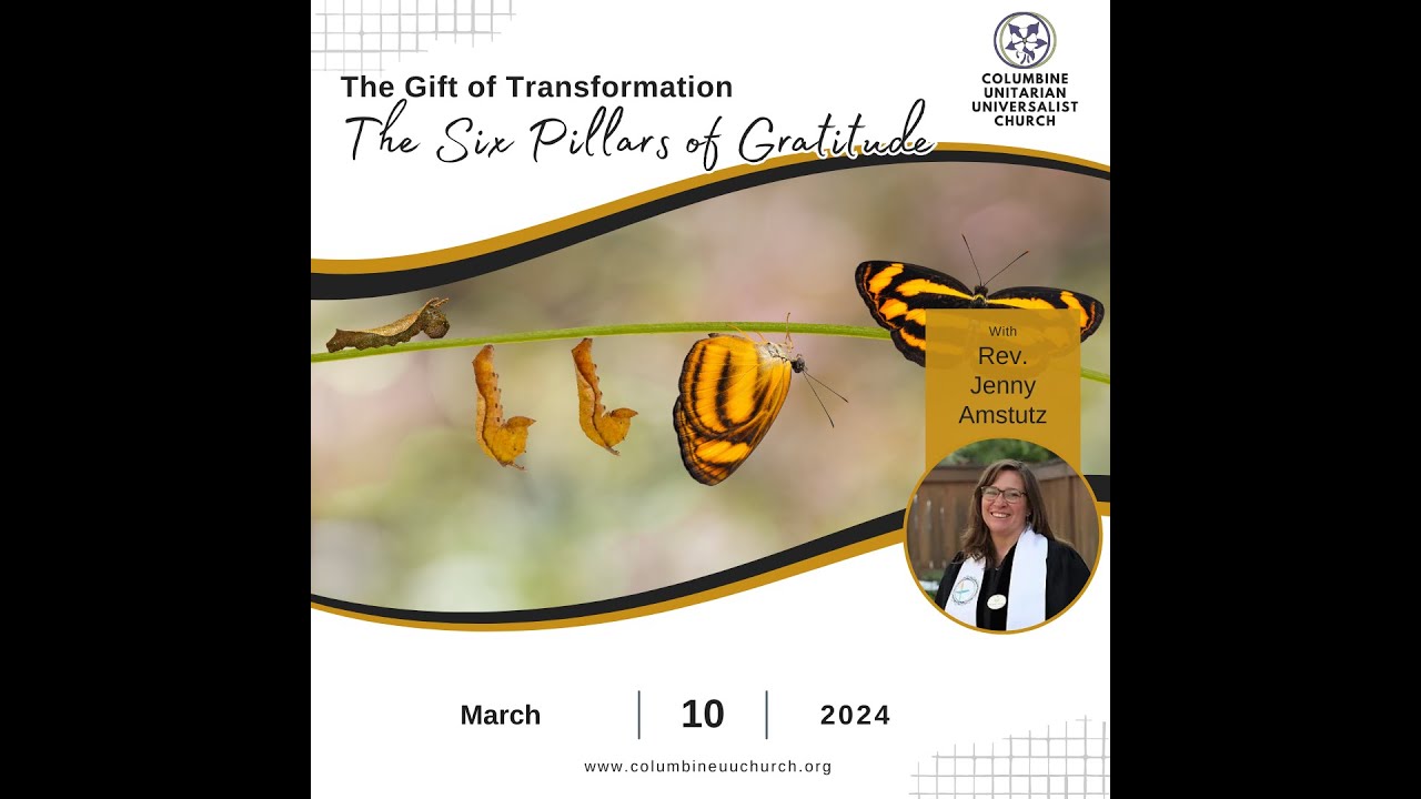 The Six Pillars of Gratitude, By Rev. JennyAmstutz